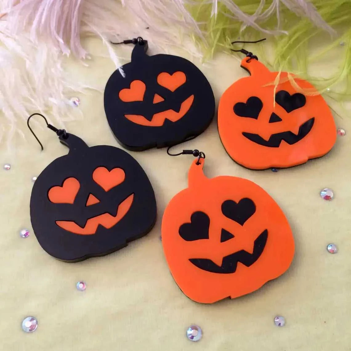 Earrings Pumpkin Jack-O-Lantern Acrylic Earrings 432255066441_ECB9 29 $ Shop All Quirks! Stew's Incense