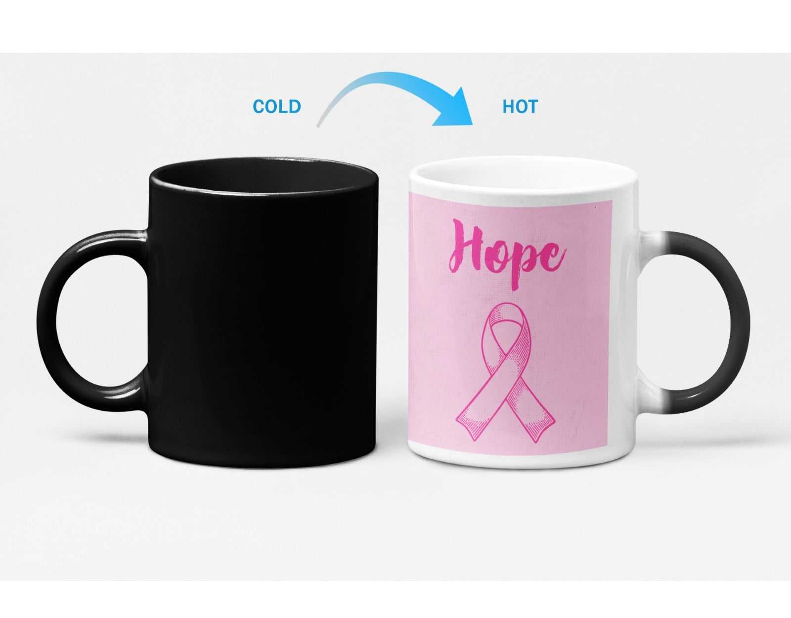 Mug Pink Ribbon Hope Theme Magical Heat Sensitive Color Changing Mug CCMLC1013A3 24 $ Hem Onetify Stew's Incense