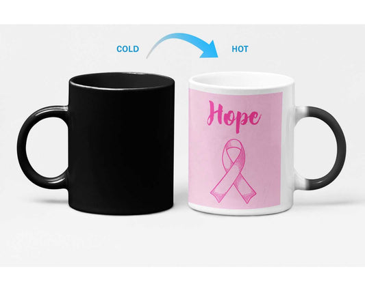 Mug Pink Ribbon Hope Theme Magical Heat Sensitive Color Changing Mug CCMLC1013A3 24 $ Hem Onetify Stew's Incense