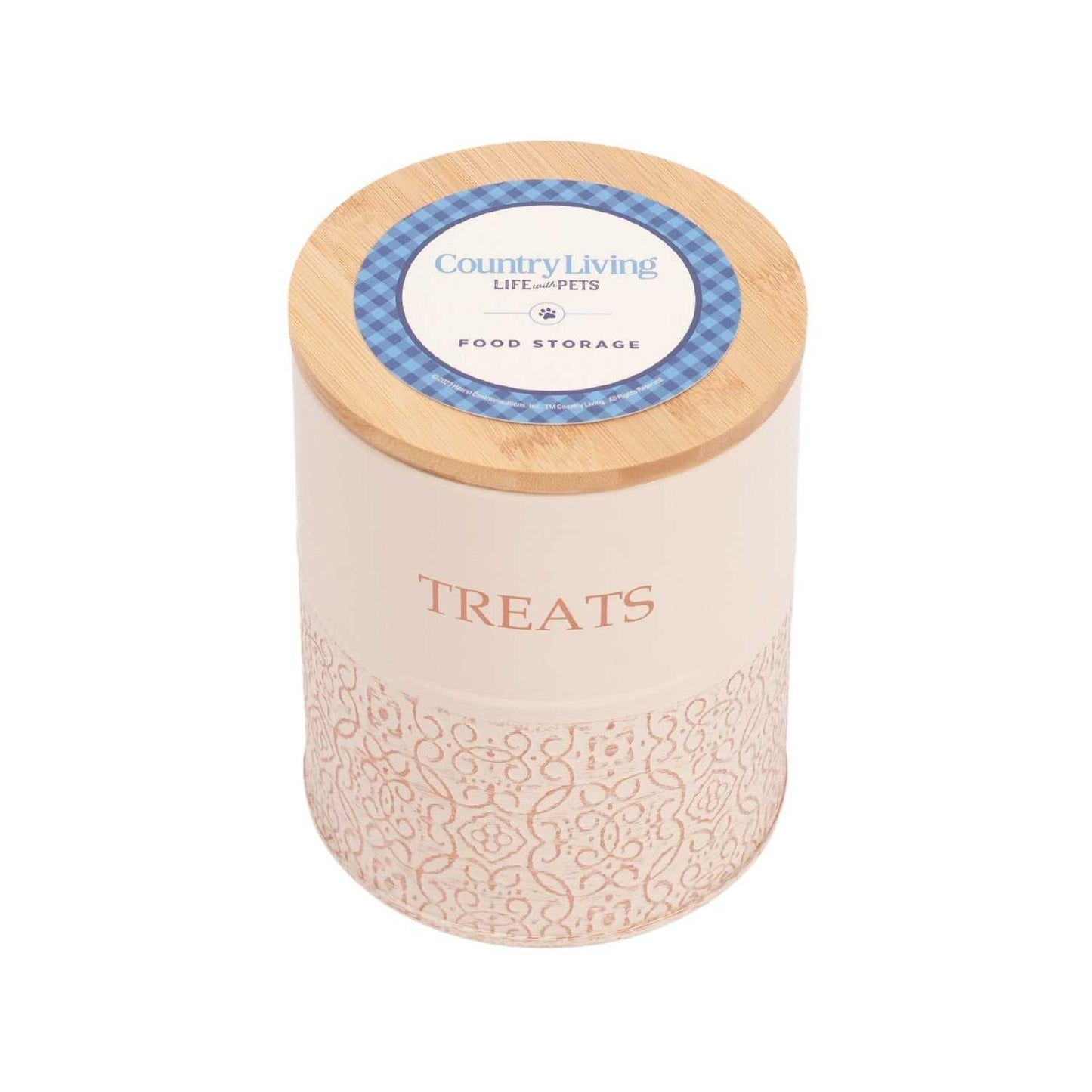 Treat Jar Country Living Dog Treat Canisters - Set of 2 Carbon Steel Jars with Bamboo Lids – White Swan PL3200S 36 $ Pet Lovers Store American Pet Supplies Stew's Incense