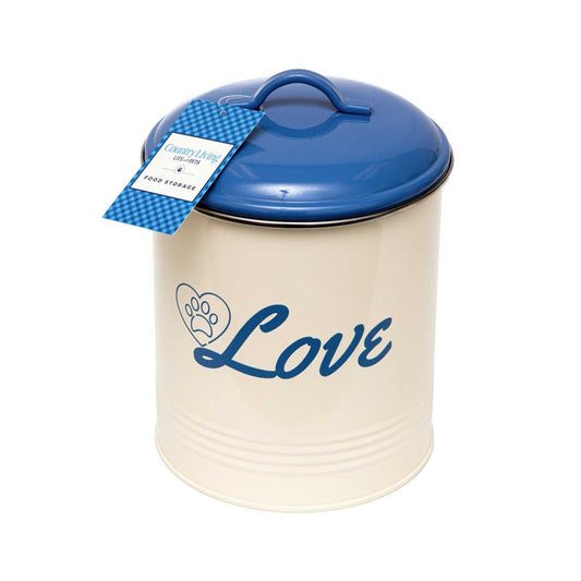 Country Living Set of 3 Pet Treat Canisters, Dog Treat Storage – French Blue Lid PL3403S 36 $ Pet Lovers Store American Pet Supplies Stew's Incense