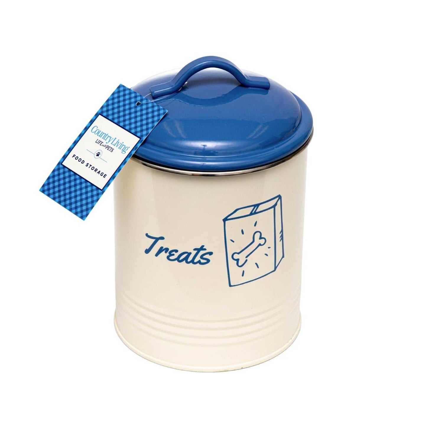 Country Living Set of 3 Pet Treat Canisters, Dog Treat Storage – French Blue Lid PL3403S 36 $ Pet Lovers Store American Pet Supplies Stew's Incense