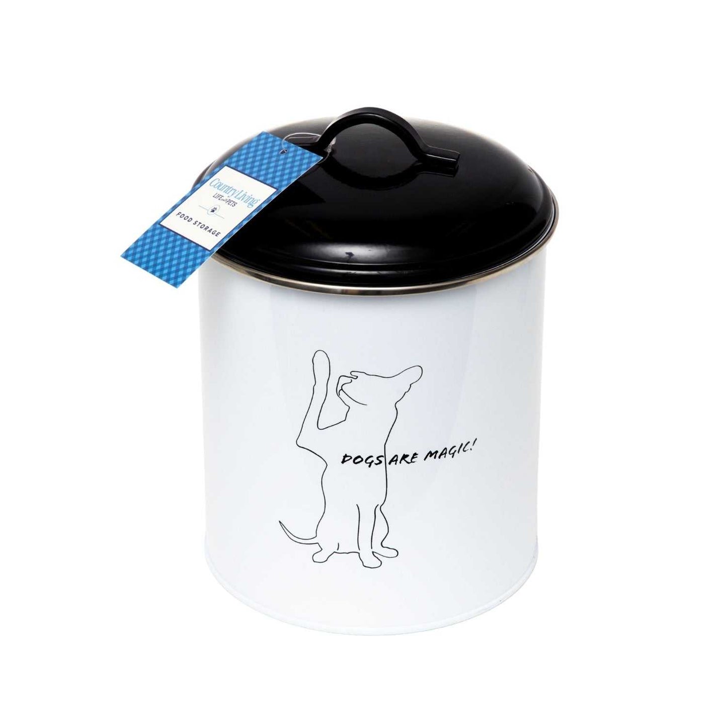 Containers Country Living Set of 3 Pet Treat Storage Canisters – Black & White PL3400S 36 $ Pet Lovers Store American Pet Supplies Stew's Incense
