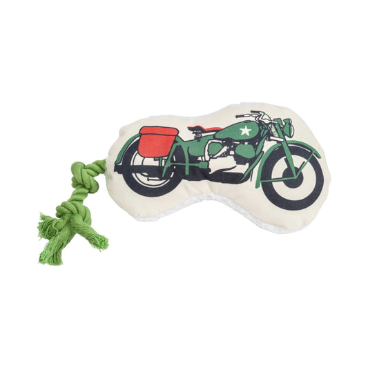 Canvas Plush Country Living Retro Army Motorcycle with Squeaker & Crinkle Paper Plush Dog Toy HOM230 14 $ Pet Lovers Store American Pet Supplies Stew's Incense