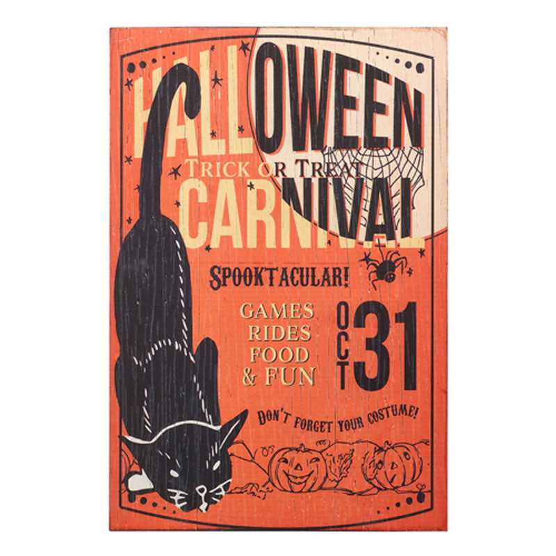 Seasonal Decor, Halloween 18" Carnival Cat Vintage Inspired Halloween Wood Wall Art 4428108 39 $ Shop All Quirks! Stew's Incense