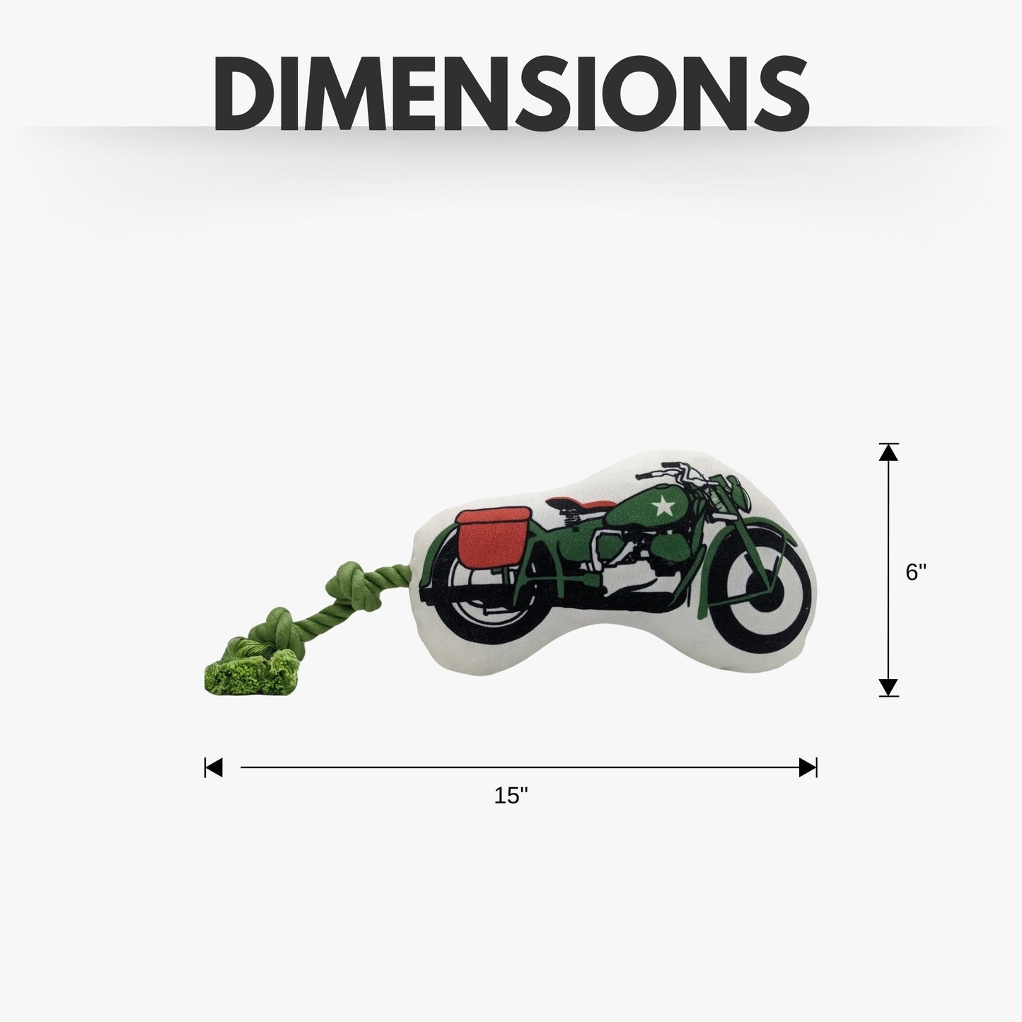 Canvas Plush Country Living Retro Army Motorcycle with Squeaker & Crinkle Paper Plush Dog Toy HOM230 14 $ Pet Lovers Store American Pet Supplies Stew's Incense
