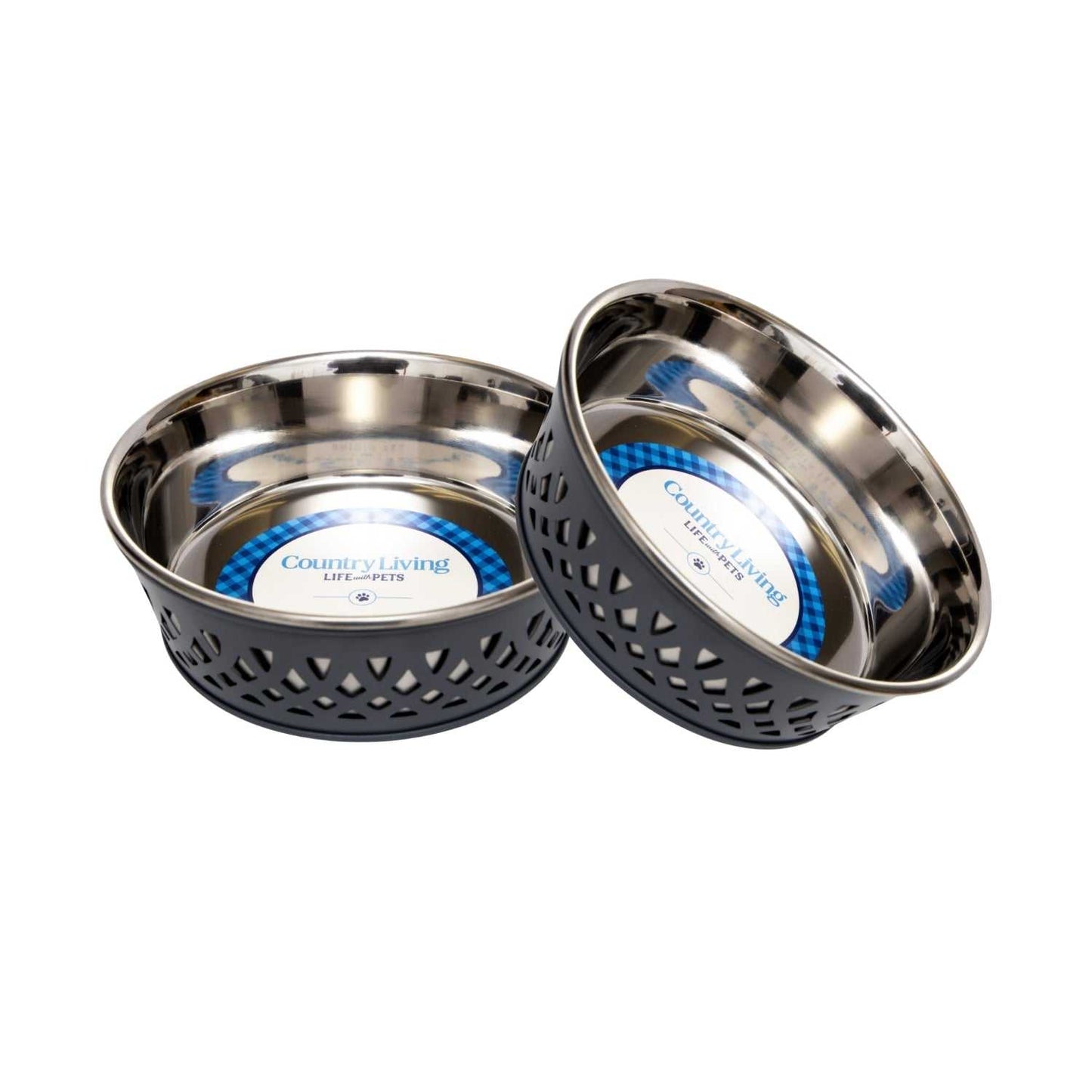 Bowl Country Living Set of 2 Stainless Steel Dog Bowls – Farmhouse Style, Ideal for Small to Medium Dogs DMD007 24 $ Pet Lovers Store American Pet Supplies Stew's Incense