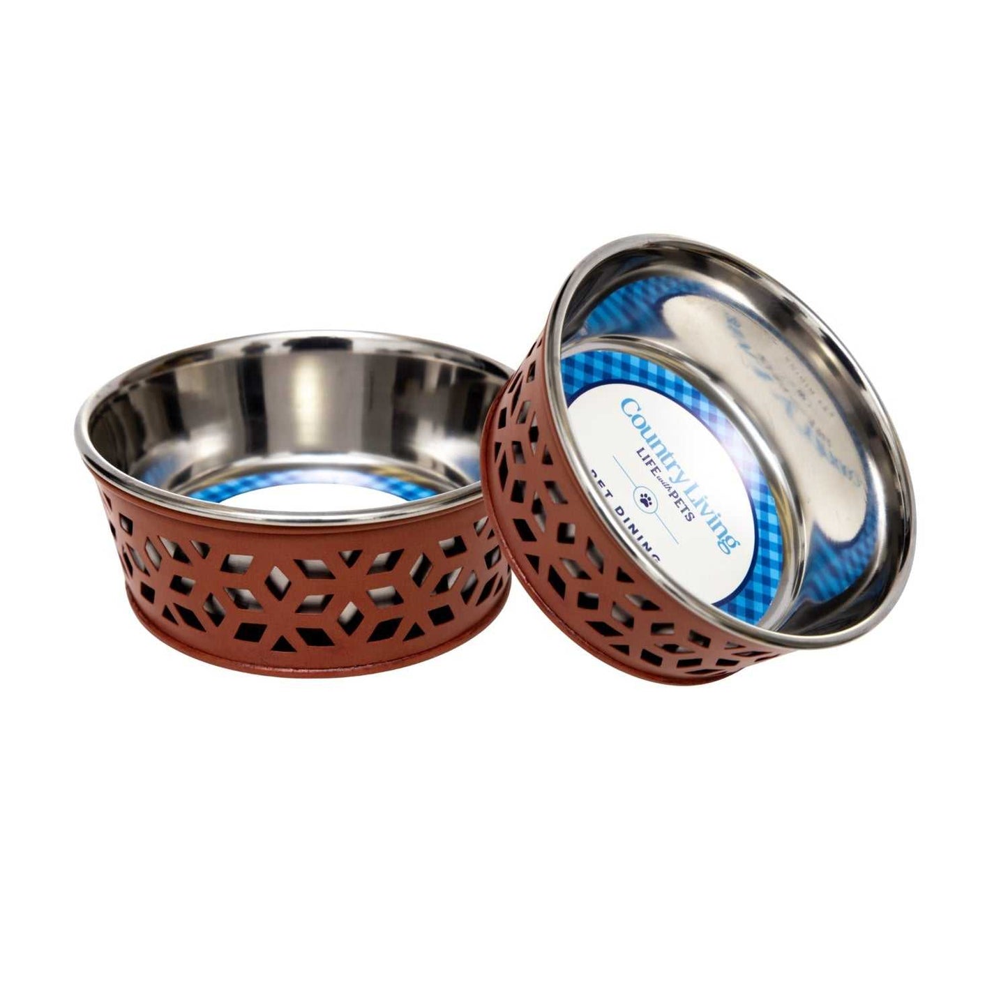 Bowl Country Living Set of 2 Stainless Steel Dog Bowls – Farmhouse Style, Ideal for Small to Medium Dogs DMD007 24 $ Pet Lovers Store American Pet Supplies Stew's Incense
