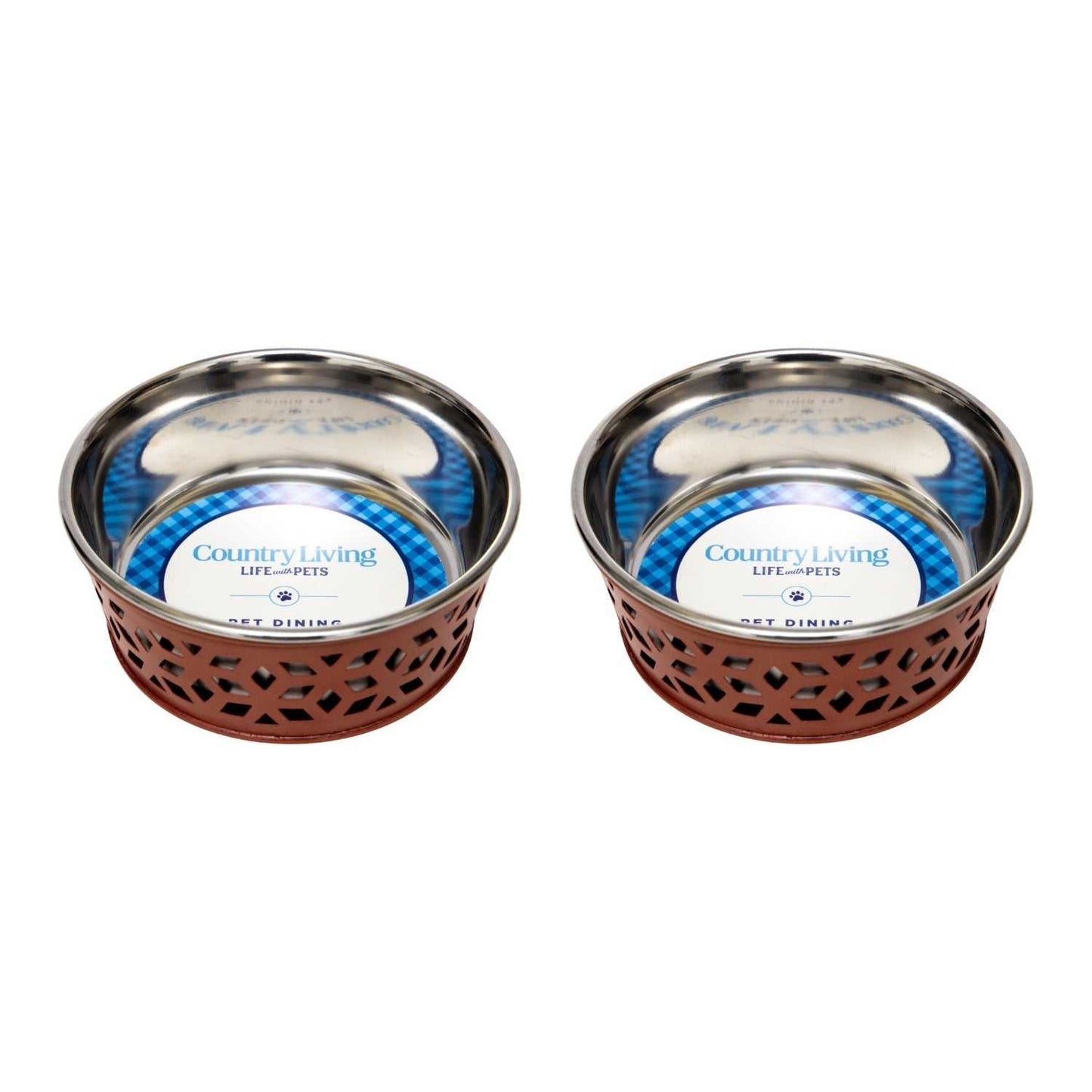 Bowl Country Living Set of 2 Stainless Steel Dog Bowls – Farmhouse Style, Ideal for Small to Medium Dogs DMD007 24 $ Pet Lovers Store American Pet Supplies Stew's Incense