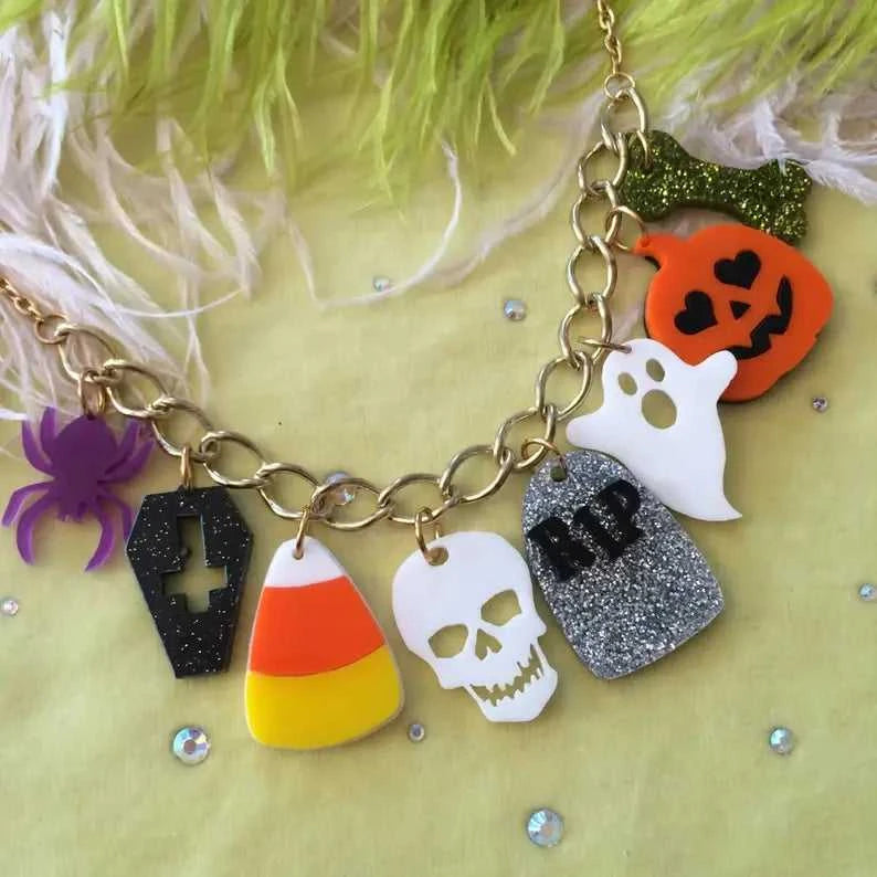 Necklaces Halloween Charm Necklace 432254970430_7BCC 44 $ Shop All Quirks! Stew's Incense