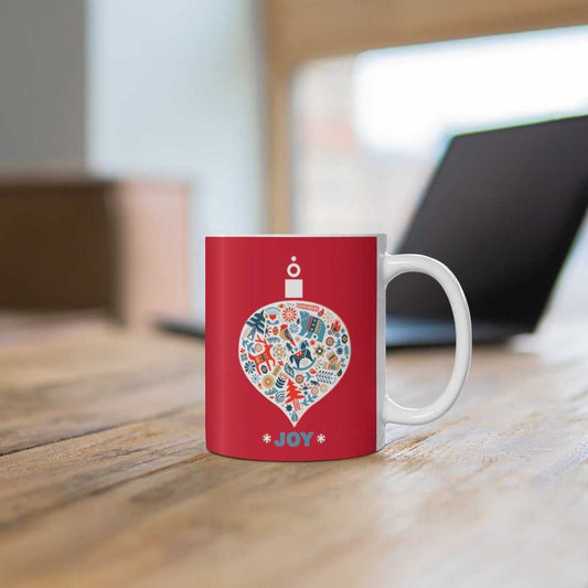 Mug Holiday Ornament with Joy Ceramic Mug 11oz 3576314606 24 $ Mugs Onetify Stew's Incense