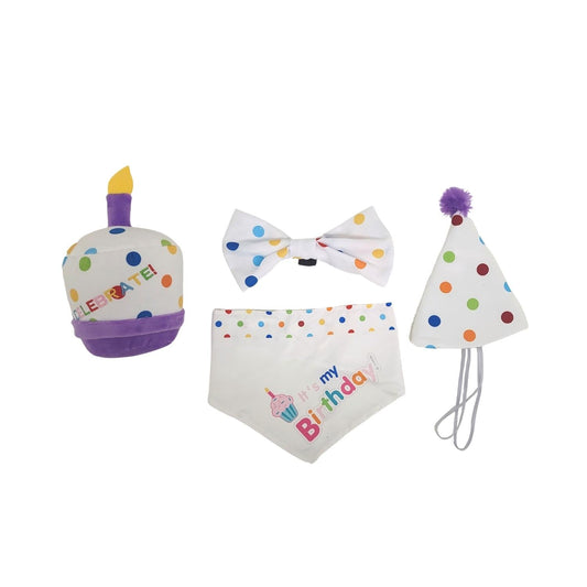 Pet Suppplies 4-Piece Dog Birthday Kit – Celebrate in Style with Bandana, Hat, Bow Tie & Plush Toy BDAY-NEW 24 $ Pet Lovers Store American Pet Supplies Stew's Incense