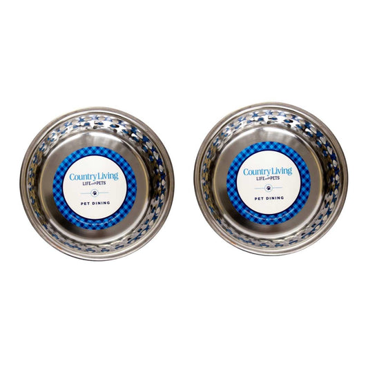 Bowl Country Living Set of 2 Hammered Stainless Steel Dog Bowls – Lavender HBSLL120 Lav 24 $ Pet Lovers Store American Pet Supplies Stew's Incense
