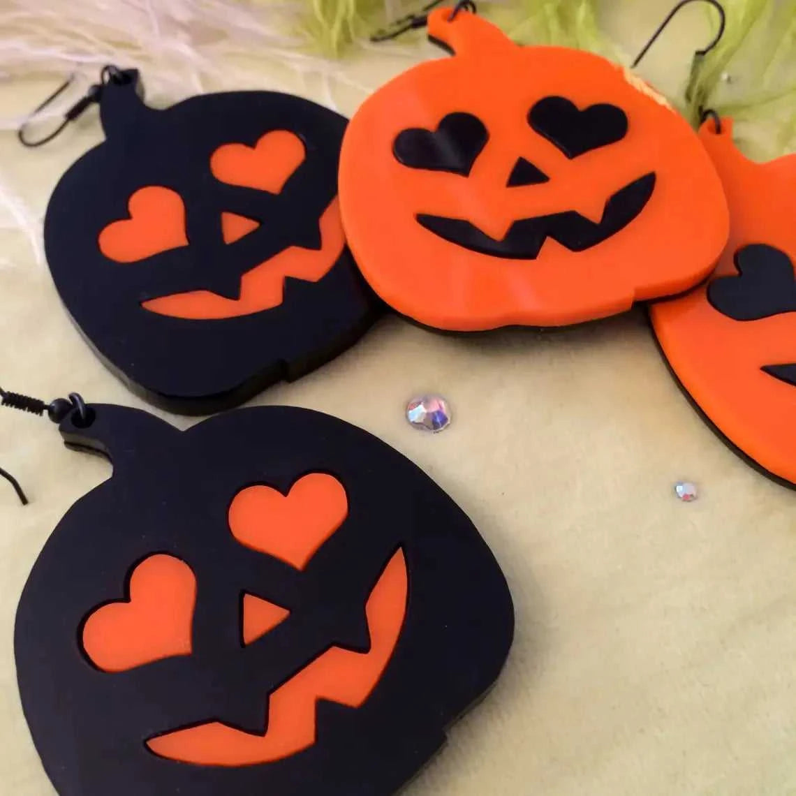 Earrings Pumpkin Jack-O-Lantern Acrylic Earrings 432255066441_ECB9 29 $ Shop All Quirks! Stew's Incense