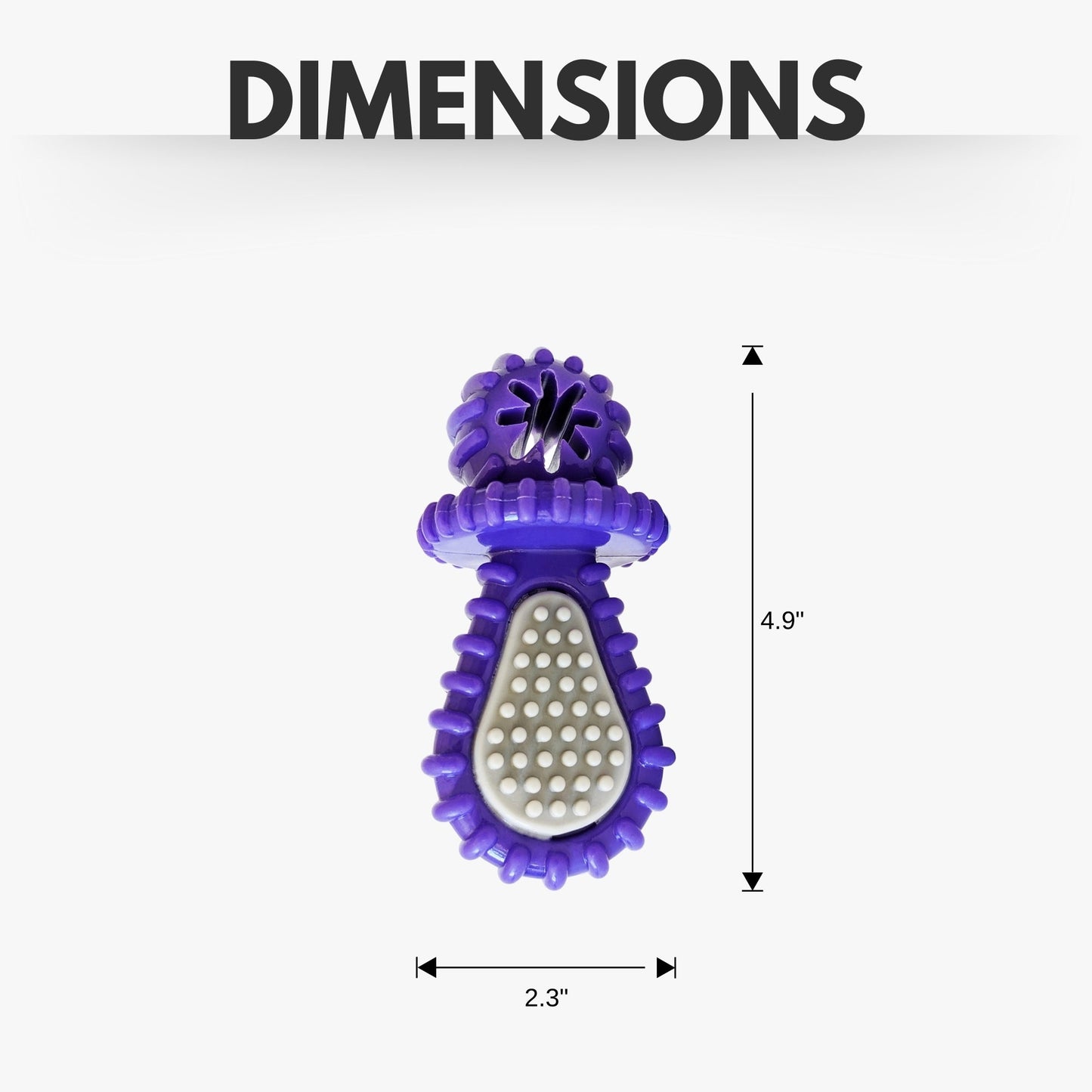 Chew Toys Purple Rubber Dental Pacifier Dog Toy – Ridges, Treat Hole & Durable Design TPR848 14 $ Pet Lovers Store American Pet Supplies Stew's Incense