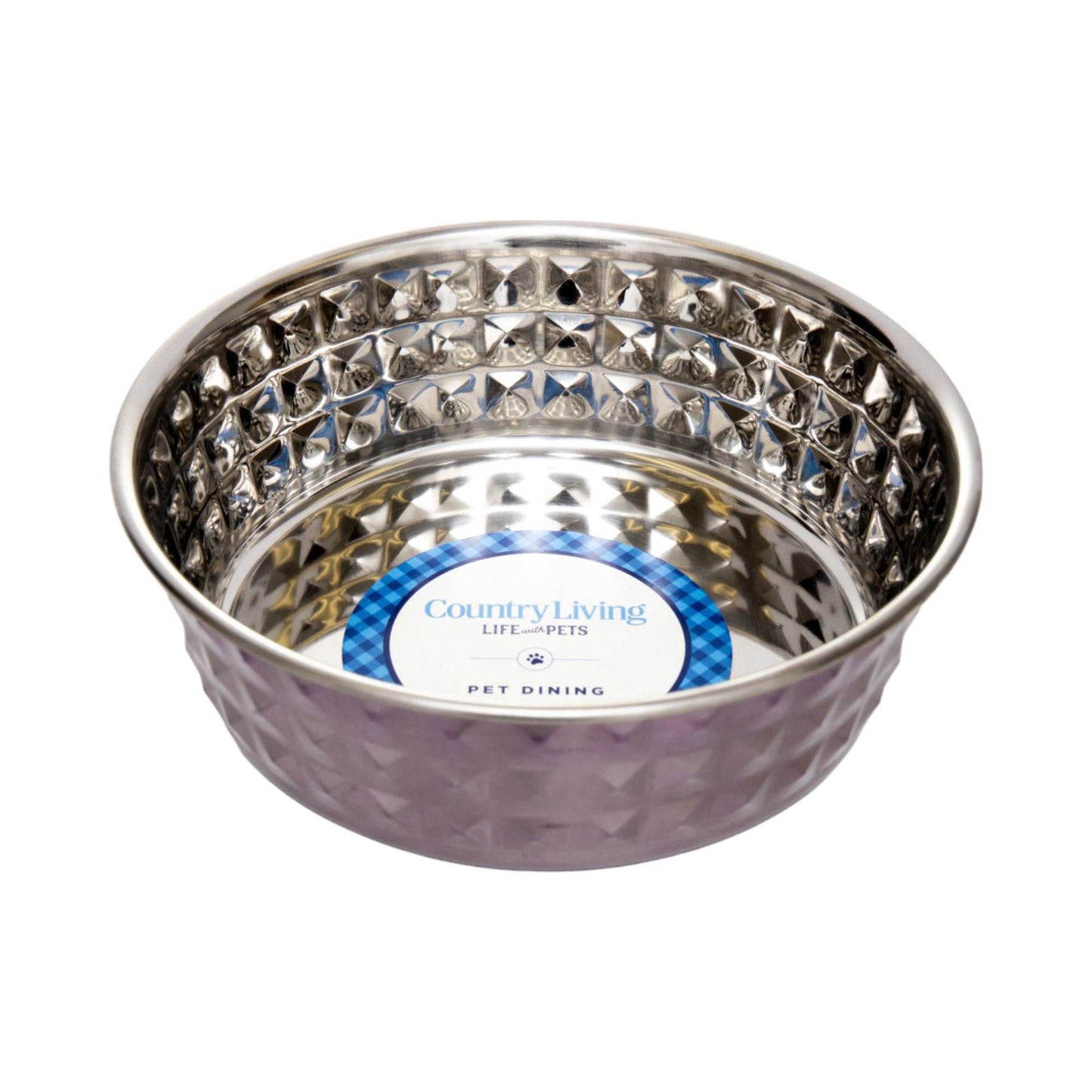 Bowl Country Living Set of 2 Hammered Stainless Steel Dog Bowls – Lavender HBSLL120 Lav 24 $ Pet Lovers Store American Pet Supplies Stew's Incense