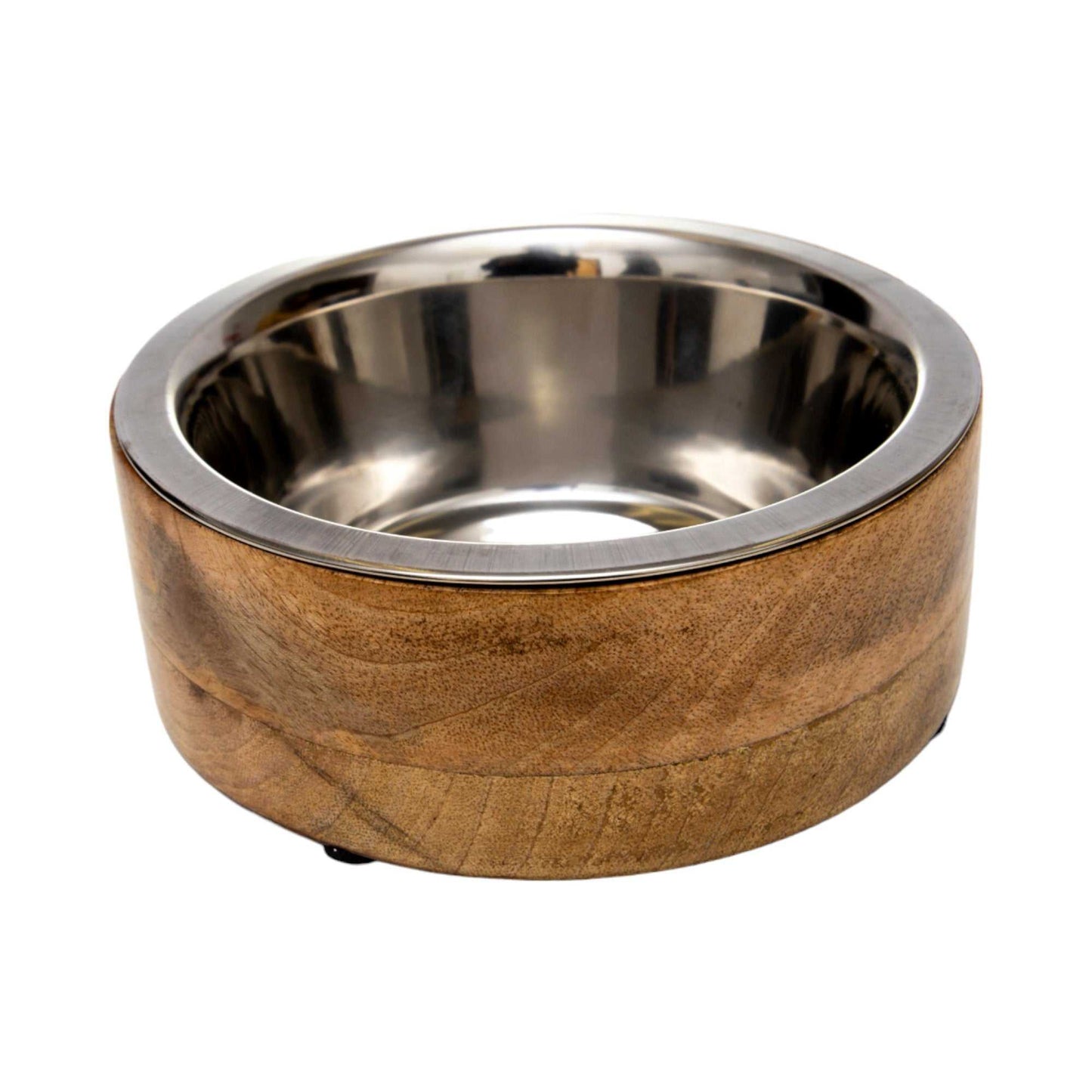 Mangowood Bowls Country Living Stainless Steel Dog Bowl with Cylindrical Mango Wood Holder CWB 310M 18 $ Pet Lovers Store American Pet Supplies Stew's Incense