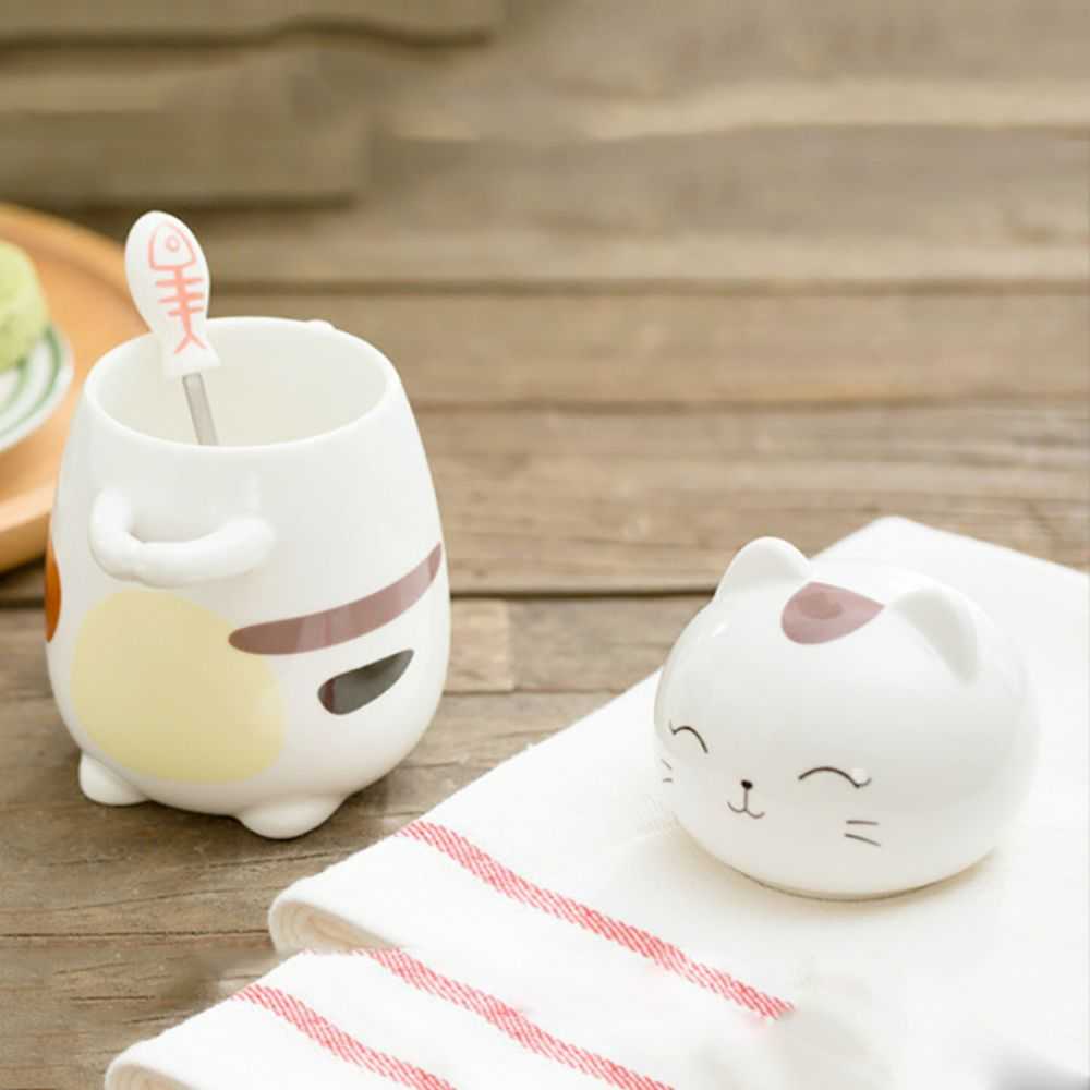 Mug 3D Cat Mug with Spoon Set MAC052450B-YLW 36 $ Mugs Onetify Stew's Incense