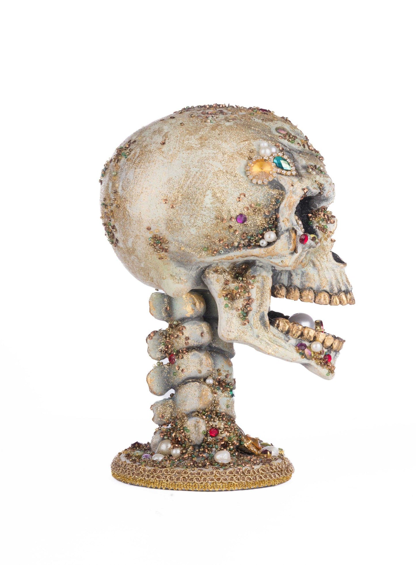 Seasonal Decor, Halloween Treacherous Treasure Tall Skull Tabletop 28-428233 219 $ Quirks! Stew's Incense