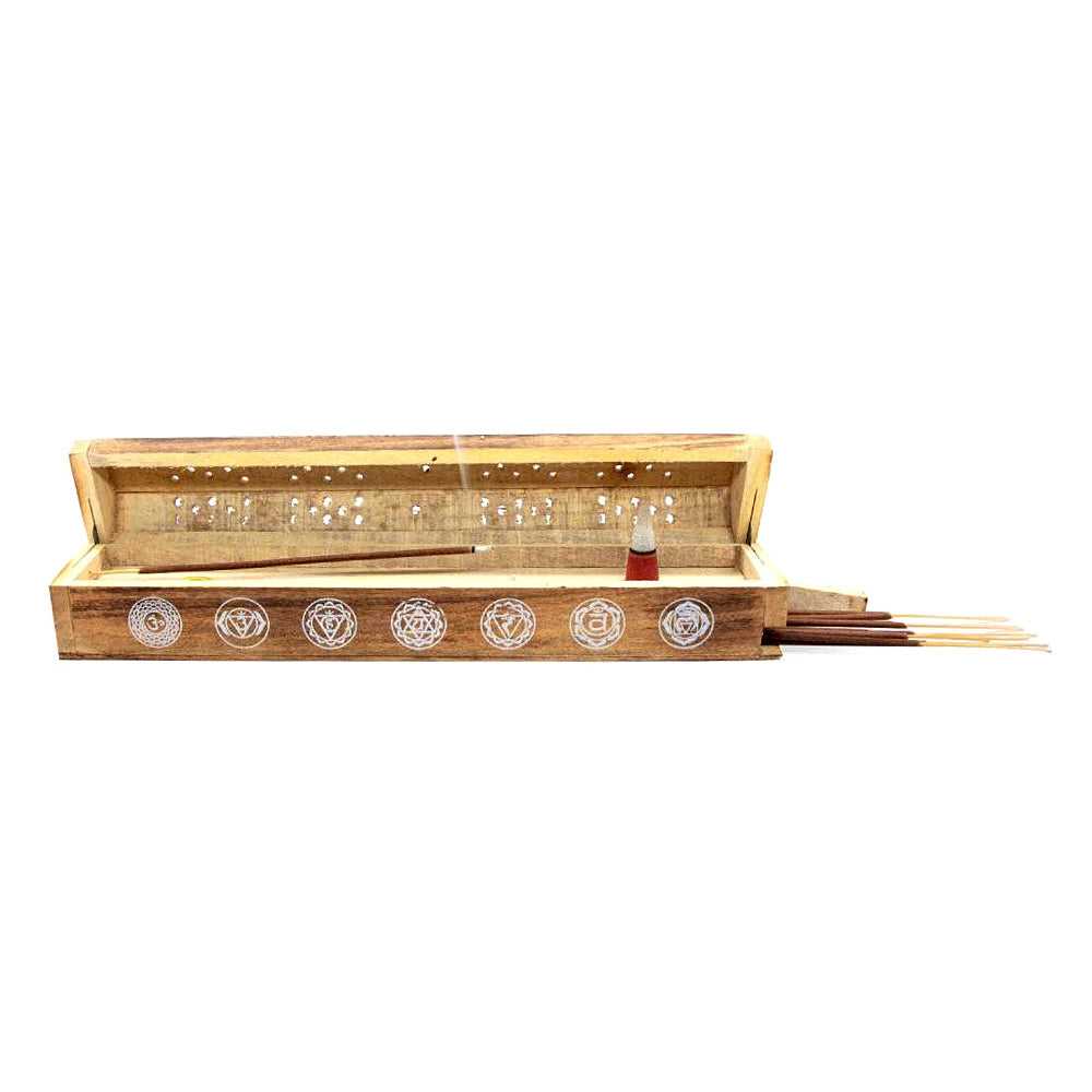 Incense Burner 7 Chakra Coffin Incense Burner WBX-12-M7C 10 $ Shop All The Witches Sage LLC Stew's Incense