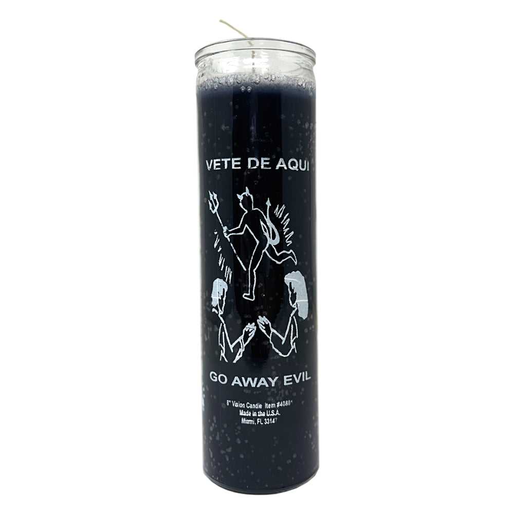 Candle 7 Day Go Away Evil Candle C8S-GOAWAYBLK 8 $ The Witches Sage LLC Stew's Incense