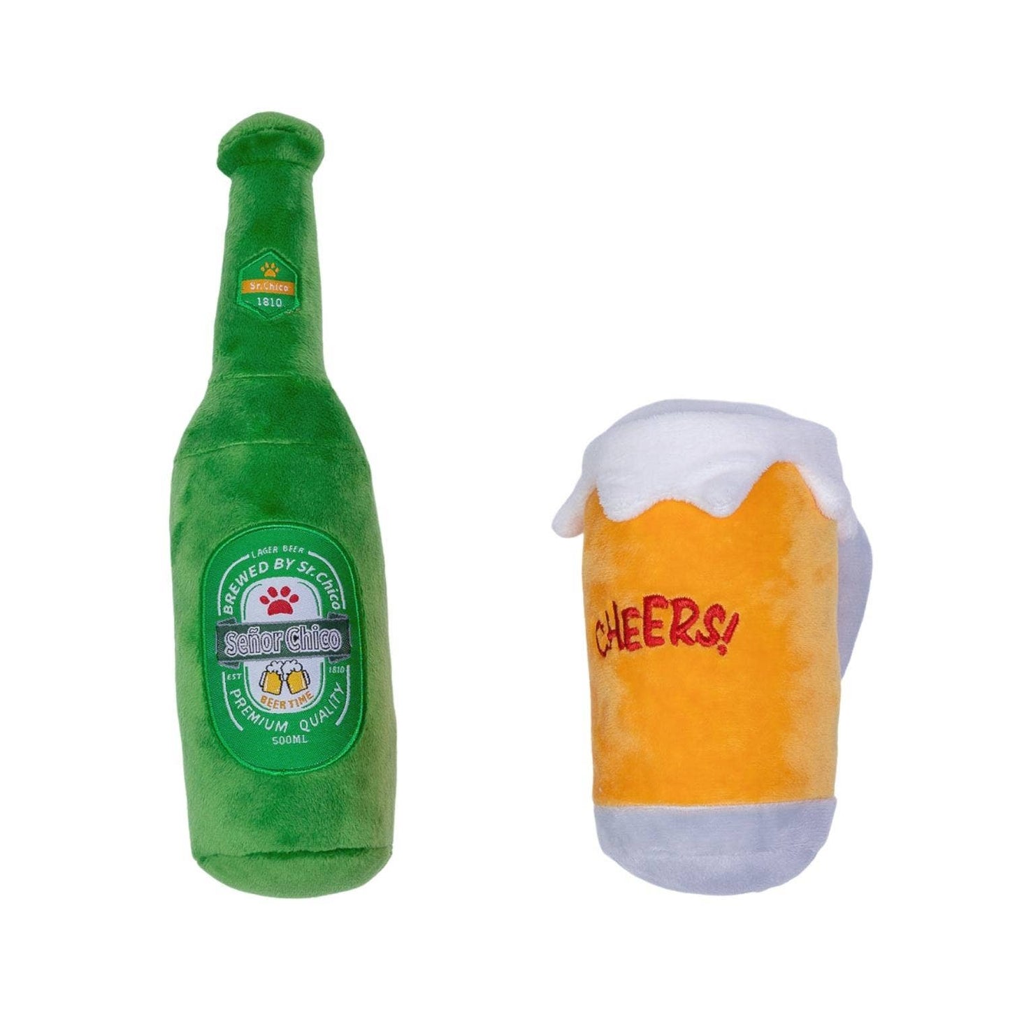 Chew Toys Beers-Cheers Plush Dog Toy Gift Set – with Squeaker & Crinkle Paper for Fun Play HOM310 21 $ Shop All American Pet Supplies Stew's Incense