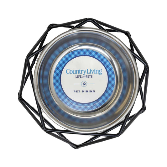 Elevated Feeders Country Living Elevated Single Dog Bowl Feeder – Geometric Design with Removable Stainless Steel Bowl EFDSS8 18 $ Pet Lovers Store American Pet Supplies Stew's Incense