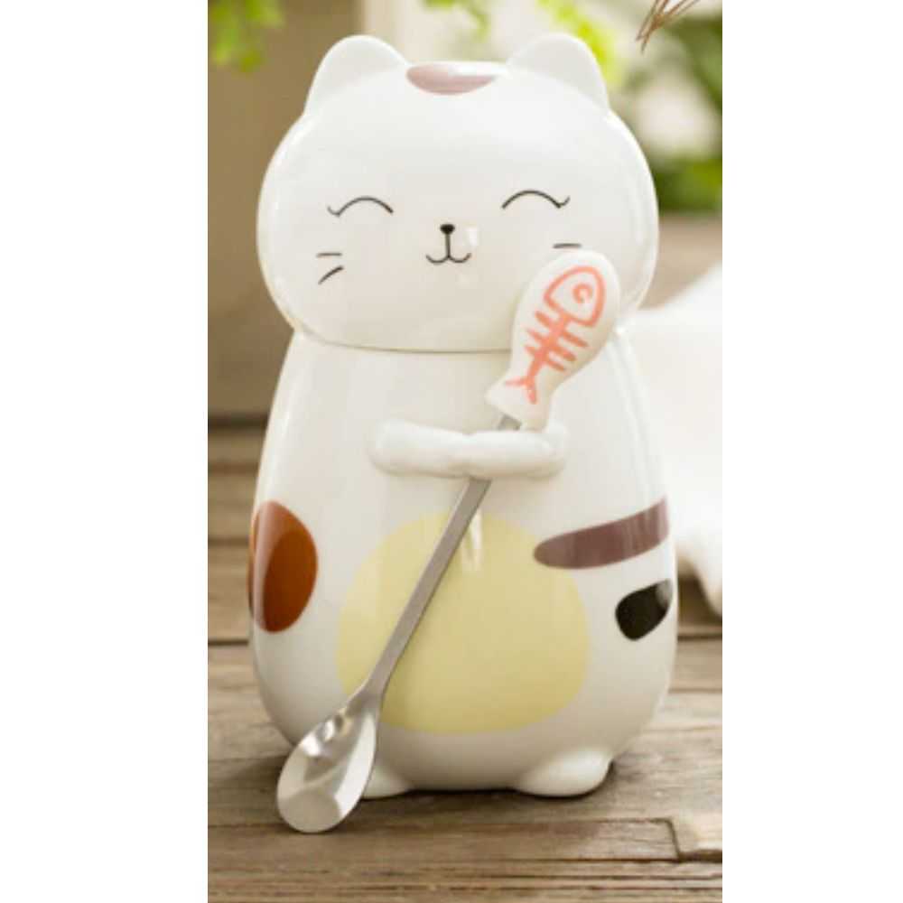 Mug 3D Cat Mug with Spoon Set MAC052450B-YLW 36 $ Mugs Onetify Stew's Incense