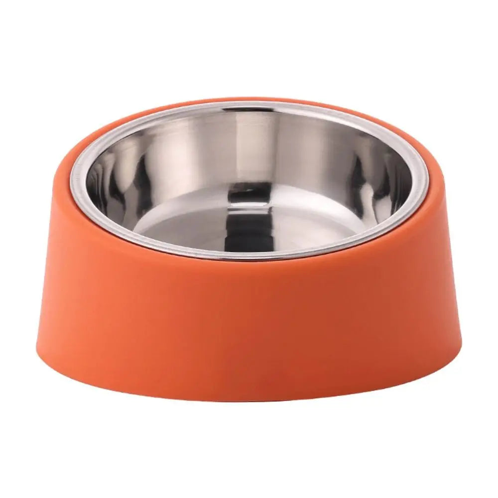 Anti Rollover Dog Feeder New Anti Overturning Large Capacity Neck Protection Bowl Durable Stainless Steel Cat Bowl
