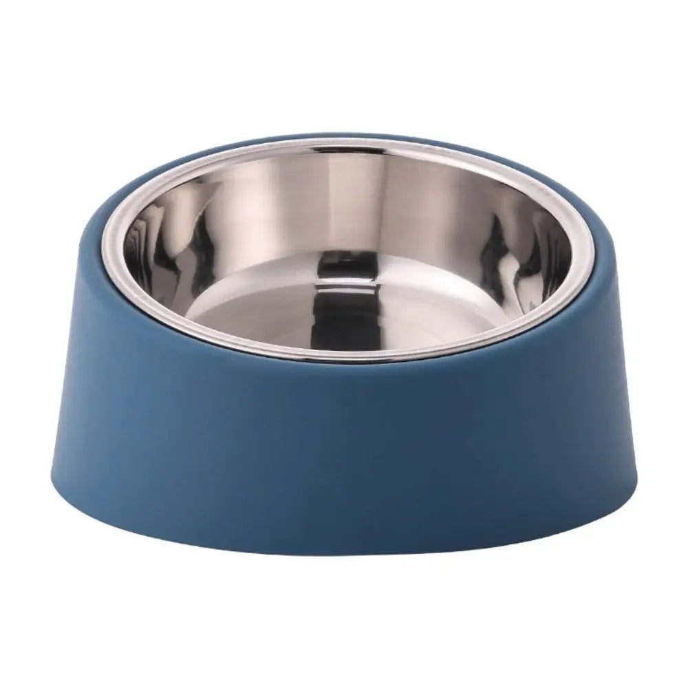 Anti Rollover Dog Feeder New Anti Overturning Large Capacity Neck Protection Bowl Durable Stainless Steel Cat Bowl