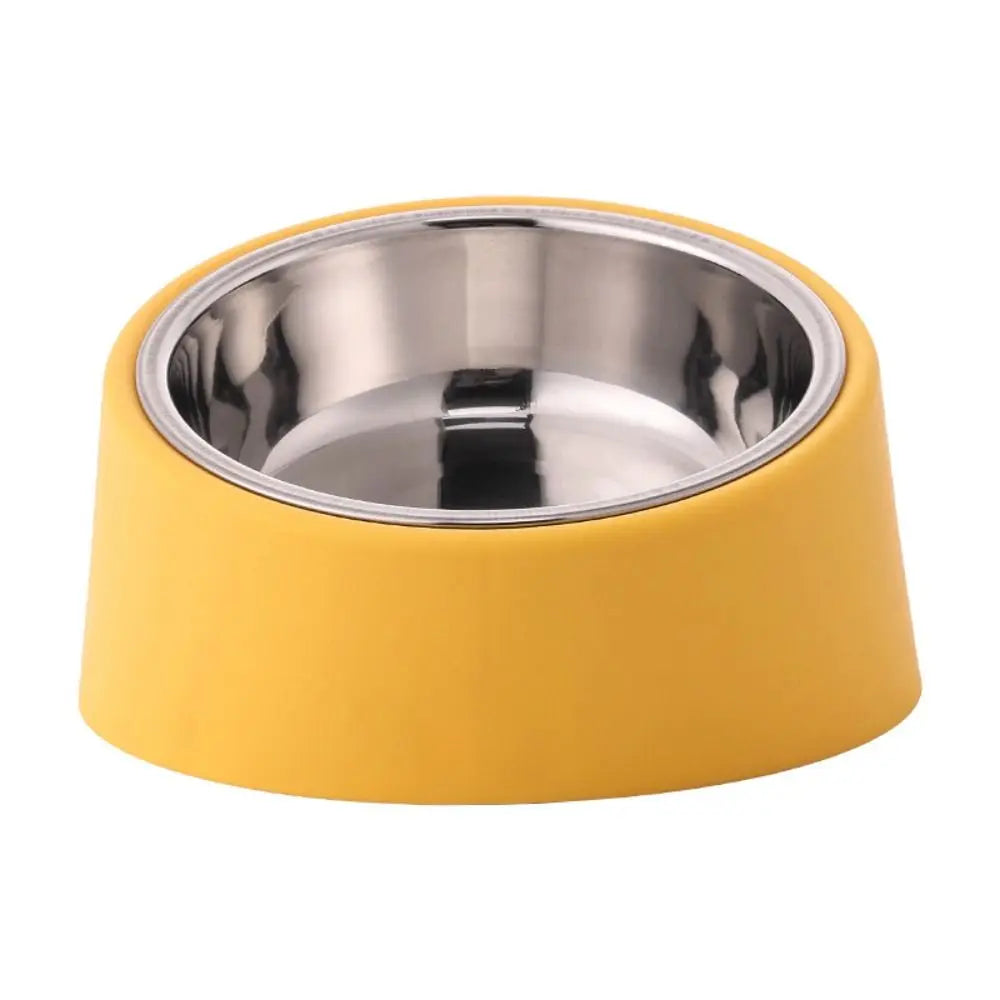 Anti Rollover Dog Feeder New Anti Overturning Large Capacity Neck Protection Bowl Durable Stainless Steel Cat Bowl