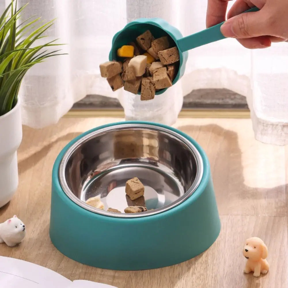 Anti Rollover Dog Feeder New Anti Overturning Large Capacity Neck Protection Bowl Durable Stainless Steel Cat Bowl