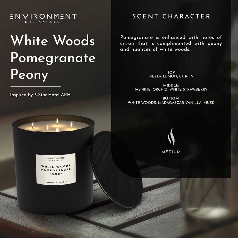 Environment - Candle (Hotel Aromatics) 55oz White Woods | Pomegranate | Peony Candle (Inspired by The Aria Hotel®) EN-CAN55-ARIA 139 $ Candles Stone Candles Stew's Incense