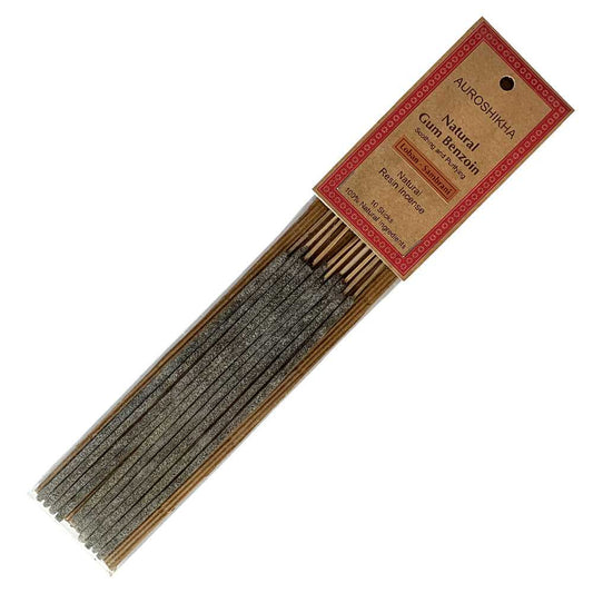 Incense Auroshikha Natural Gum Benzoin Resin Incense Sticks ANGB 3 $ Shop All The Witches Sage LLC Stew's Incense