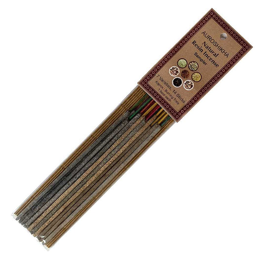 Incense Auroshikha Sampler Natural Resin Incense Sticks ANSP 4 $ Shop All The Witches Sage LLC Stew's Incense
