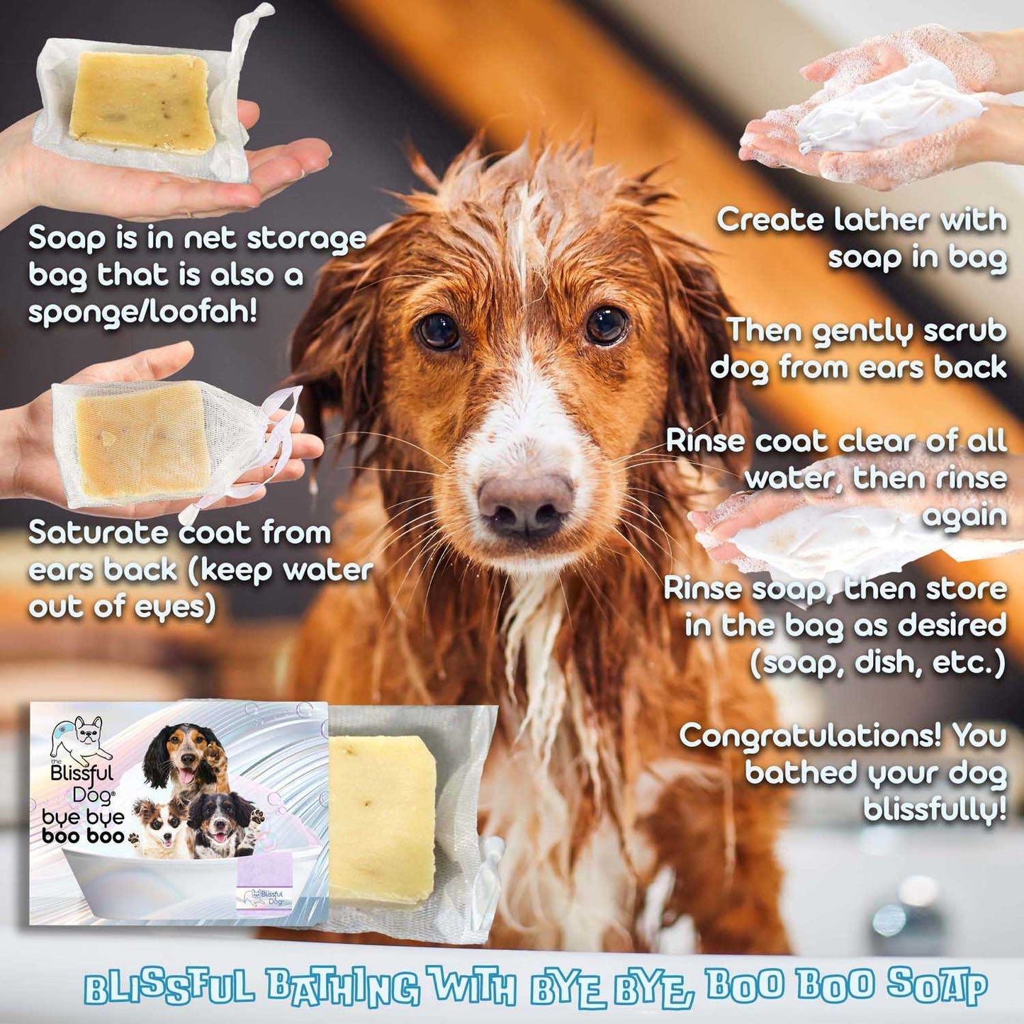 BBBB SHAMPOO Bye Bye Boo Boo™ Dog Shampoo & Bar Soap sku-2869473116184 11 $ Pet Lovers Store The Blissful Dog Stew's Incense