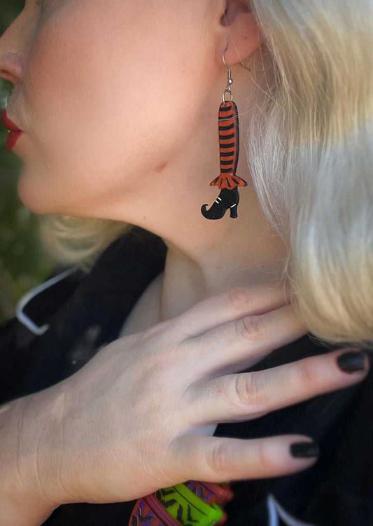 Earrings Bewitching Booties Earrings in ORANGE by Lipstick & Chrome ER-74O 12 $ Shop All Quirks! Stew's Incense