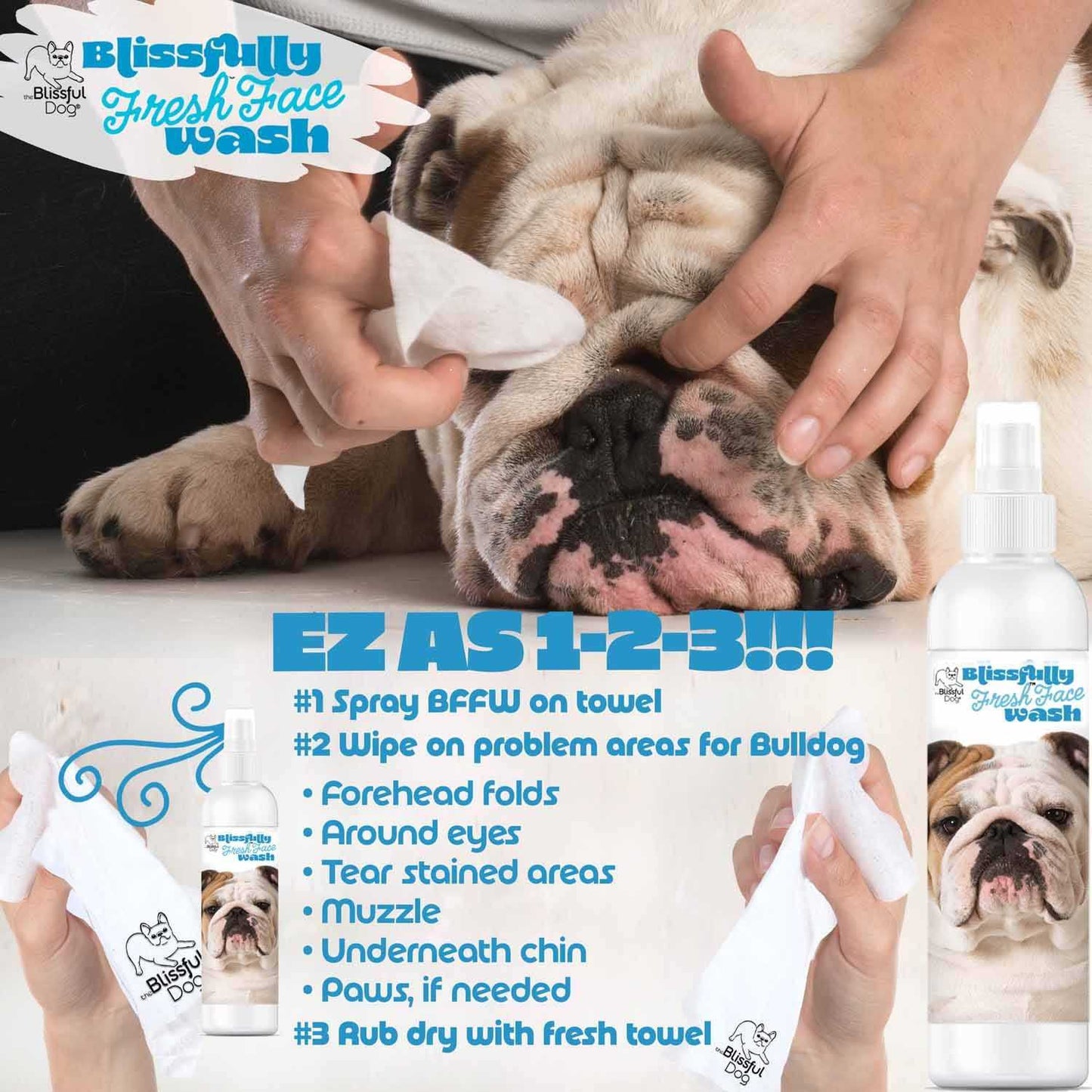 FACE WASH Bulldog Blissfully Fresh™ Face Wash sku-42752414548211 11 $ Pet Lovers Store The Blissful Dog Stew's Incense