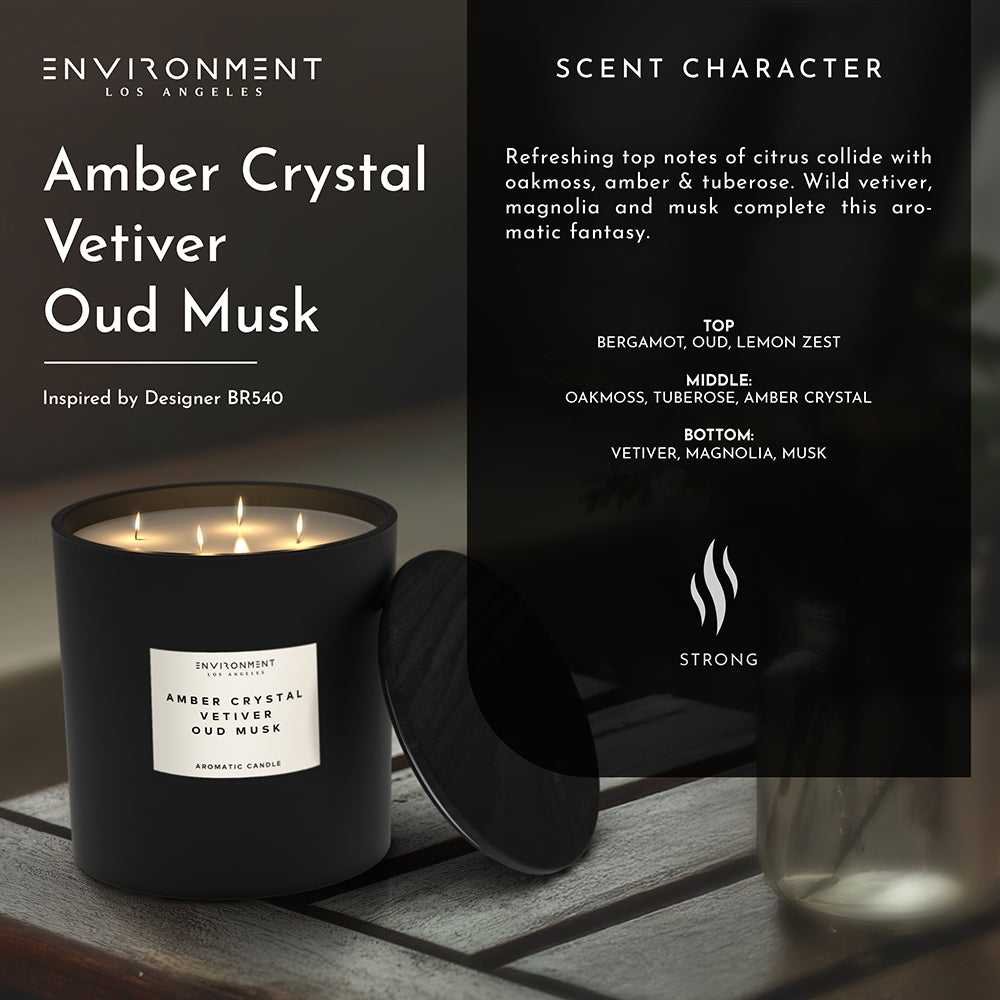 Environment - Candle 55oz Amber Crystal | Vetiver | Oud Musk Candle (Inspired by Baccarat Rouge 540®) EN-CAN55-MAISON 139 $ Candles Stone Candles Stew's Incense