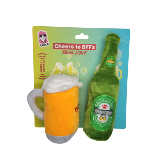 Chew Toys Beers-Cheers Plush Dog Toy Gift Set – with Squeaker & Crinkle Paper for Fun Play HOM310 21 $ Shop All American Pet Supplies Stew's Incense