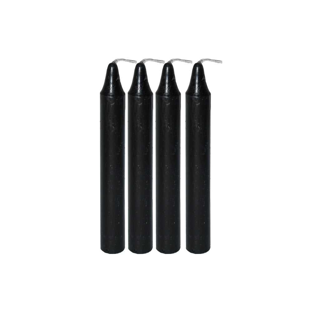 Candle Mini Ritual Candle - Black (Set of 4) 81537 (CDL4) 2 $ Shop All The Witches Sage LLC Stew's Incense