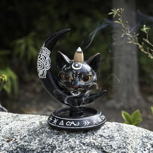 Incense Burner Black Cat Backflow Incense Burner 14338 16 $ Shop All The Witches Sage LLC Stew's Incense