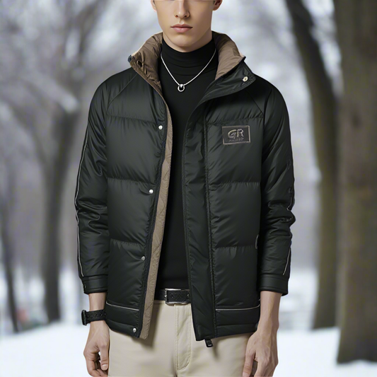 Men Jackets Mens High Collar Zipper Puffy Jacket ONFYMS250808J1K2-KHK-XS 119 $ Shop All Onetify Stew's Incense