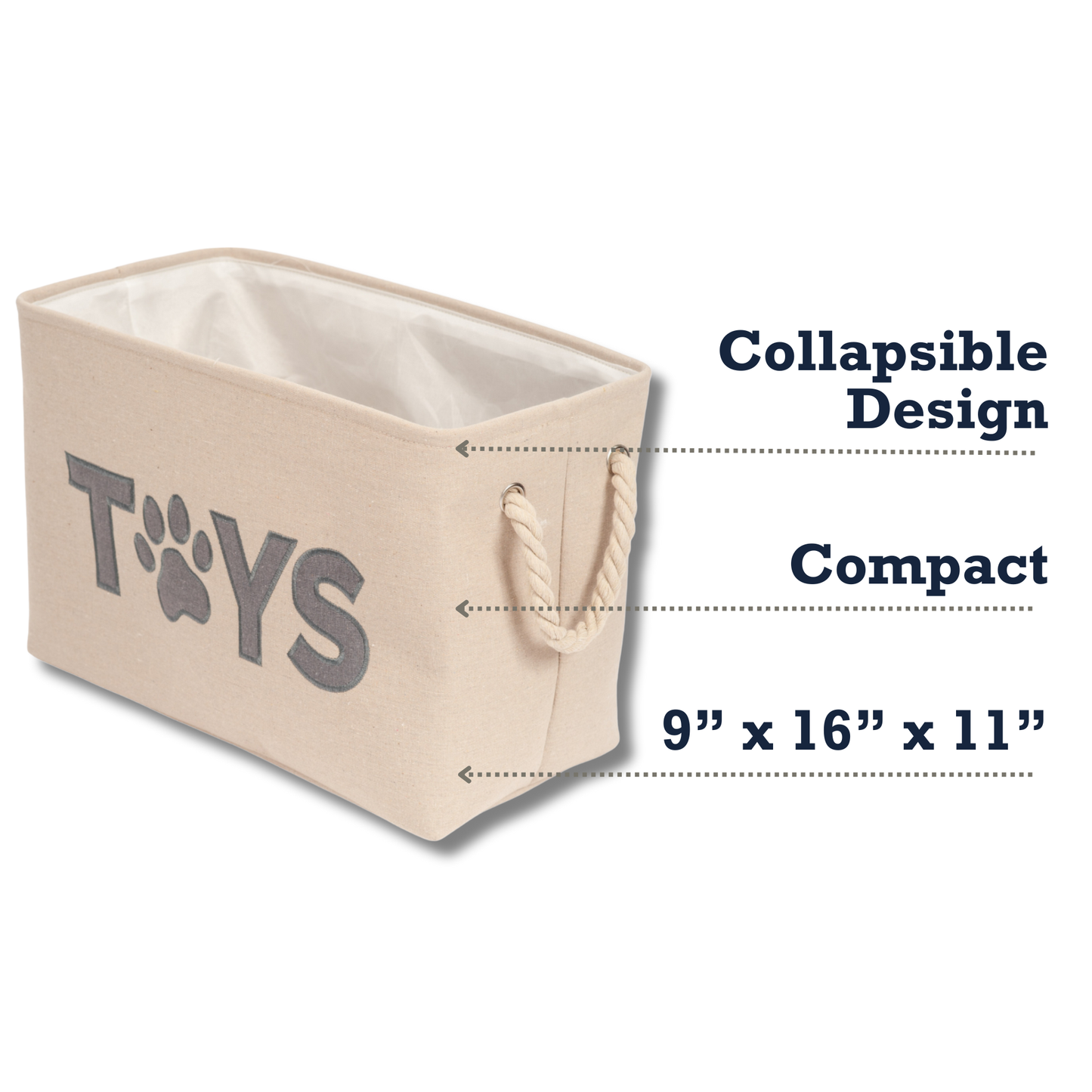 Containers Country Living Foldable Fabric Dog Toy Storage Bin - Convenient Organizer for Pet Accessories CL-1004 19 $ Pet Lovers Store American Pet Supplies Stew's Incense
