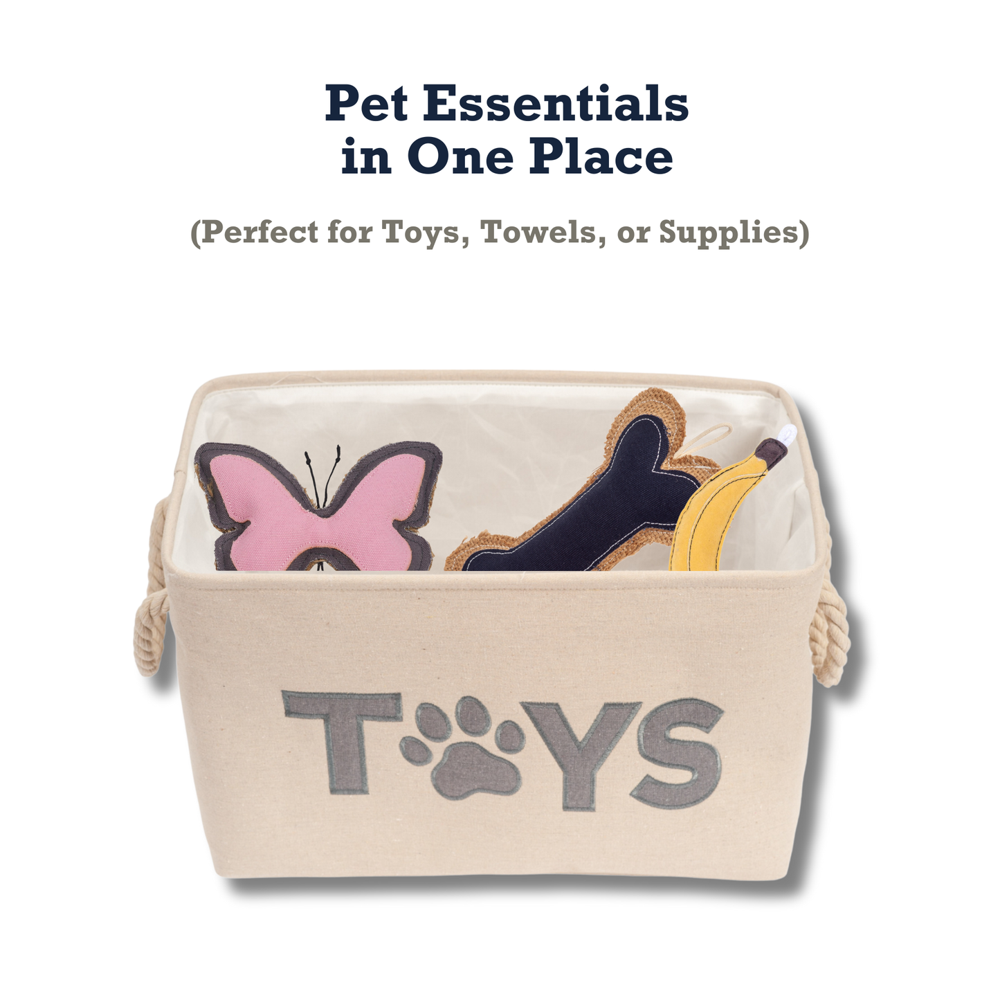 Containers Country Living Foldable Fabric Dog Toy Storage Bin - Convenient Organizer for Pet Accessories CL-1004 19 $ Pet Lovers Store American Pet Supplies Stew's Incense