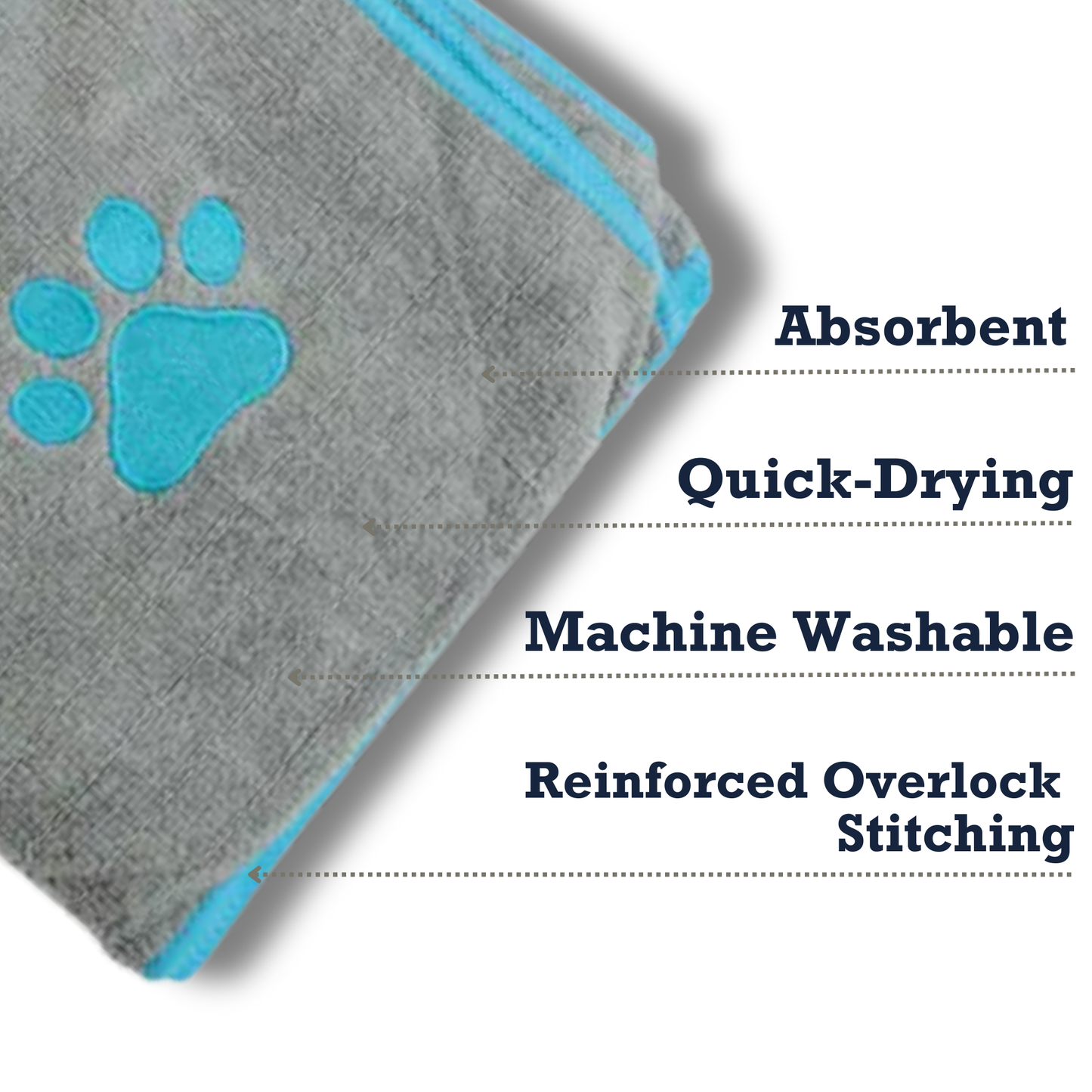 Towels Country Living Large Gray Microfiber Dog Bath Towel with Teal Embroidered Paw Print CL-1006 14 $ Pet Lovers Store American Pet Supplies Stew's Incense