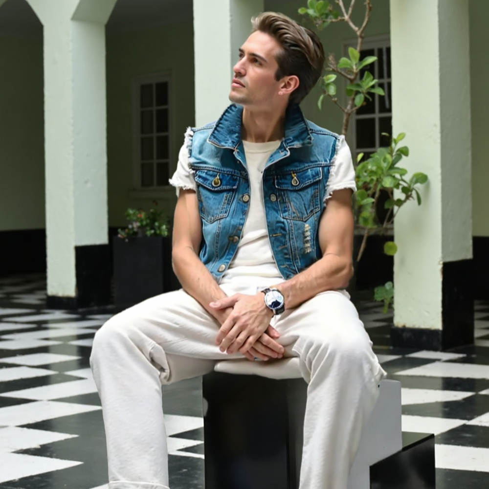 Denim Jackets Mens Street Style Jeans Vest CLAM769089E-BLU-S 46 $ Coats Onetify Stew's Incense