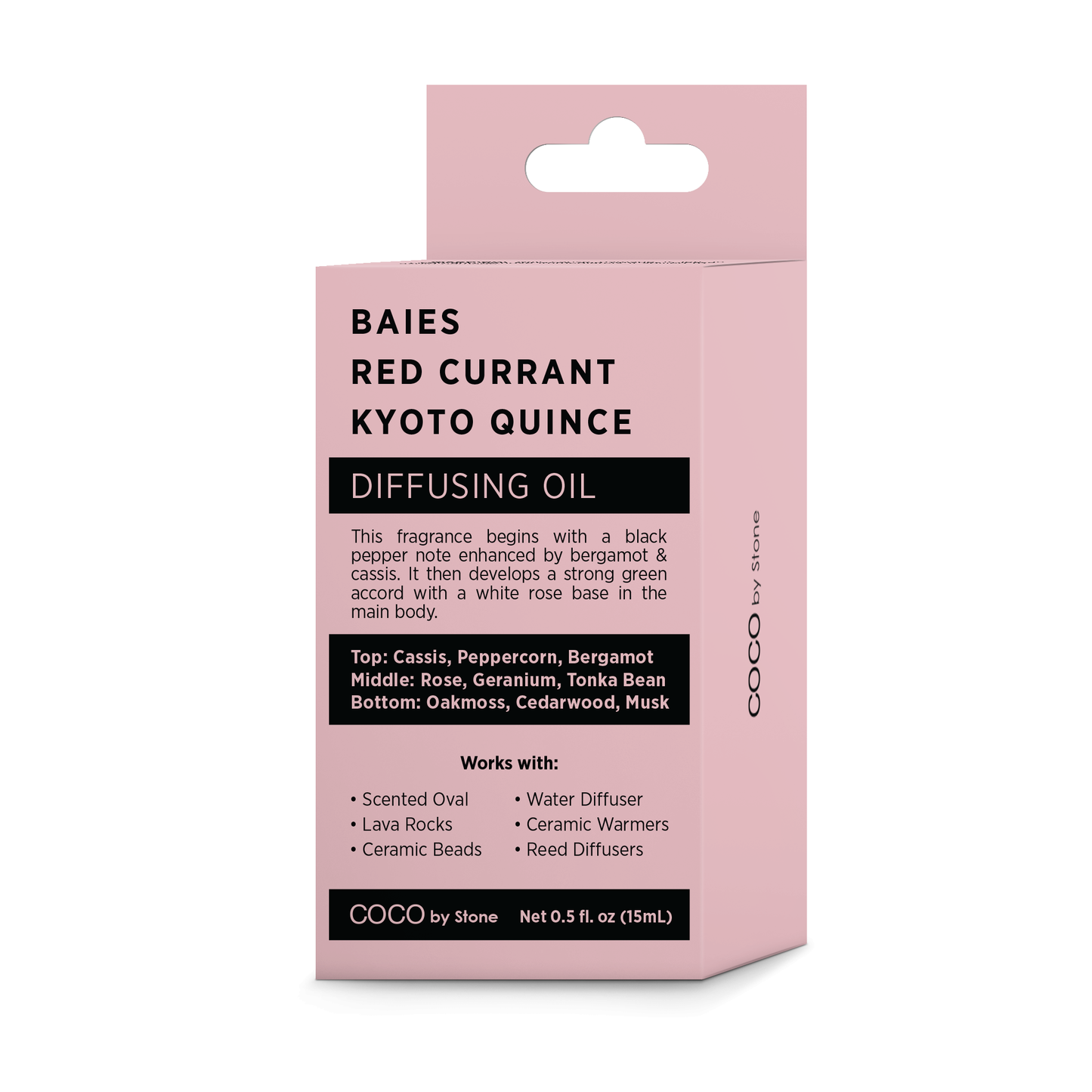 COCO by Stone - Diffusing Oil Diffusing Oil (Baies | Red Currant | Kyoto Quince) COCO-DO-BRCKQ 16 $ Lava Rock Diffusers Stone Candles Stew's Incense