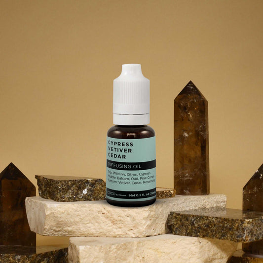 COCO by Stone - Diffusing Oil Diffusing Oil (Cypress | Vetiver | Cedar) COCO-DO-CVC 16 $ Lava Rock Diffusers Stone Candles Stew's Incense