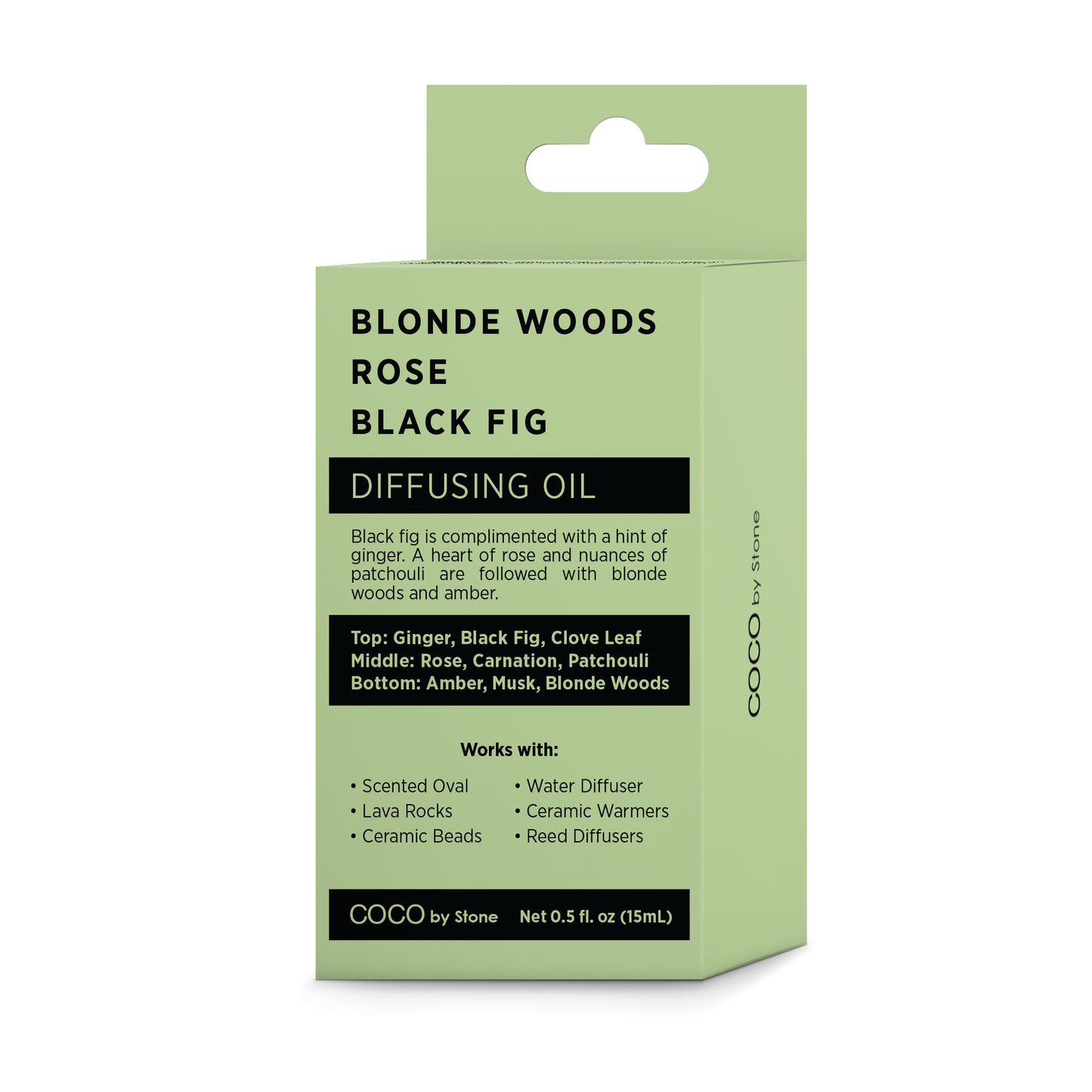 COCO by Stone - Diffusing Oil Diffusing Oil (Blonde Woods | Rose | Black Fig) COCO-DO-BRB 16 $ Lava Rock Diffusers Stone Candles Stew's Incense
